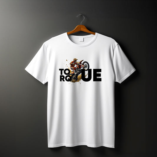 TrendyRoys - "Torque Rider" Graphic Tee – White