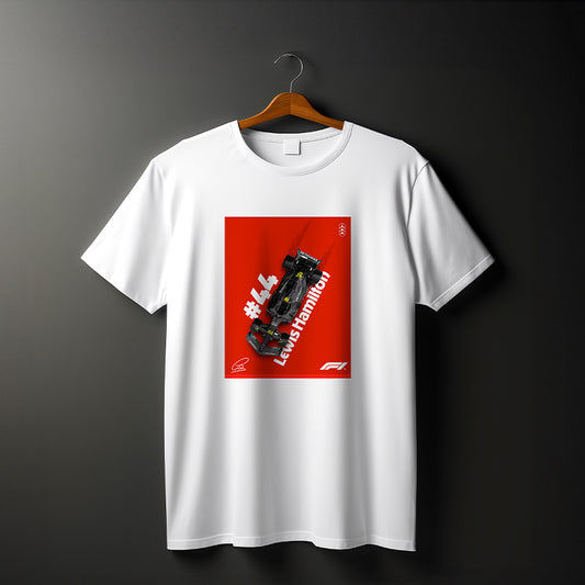 TrendyRoys - “Lewis Hamilton #44” Racing Tee – White