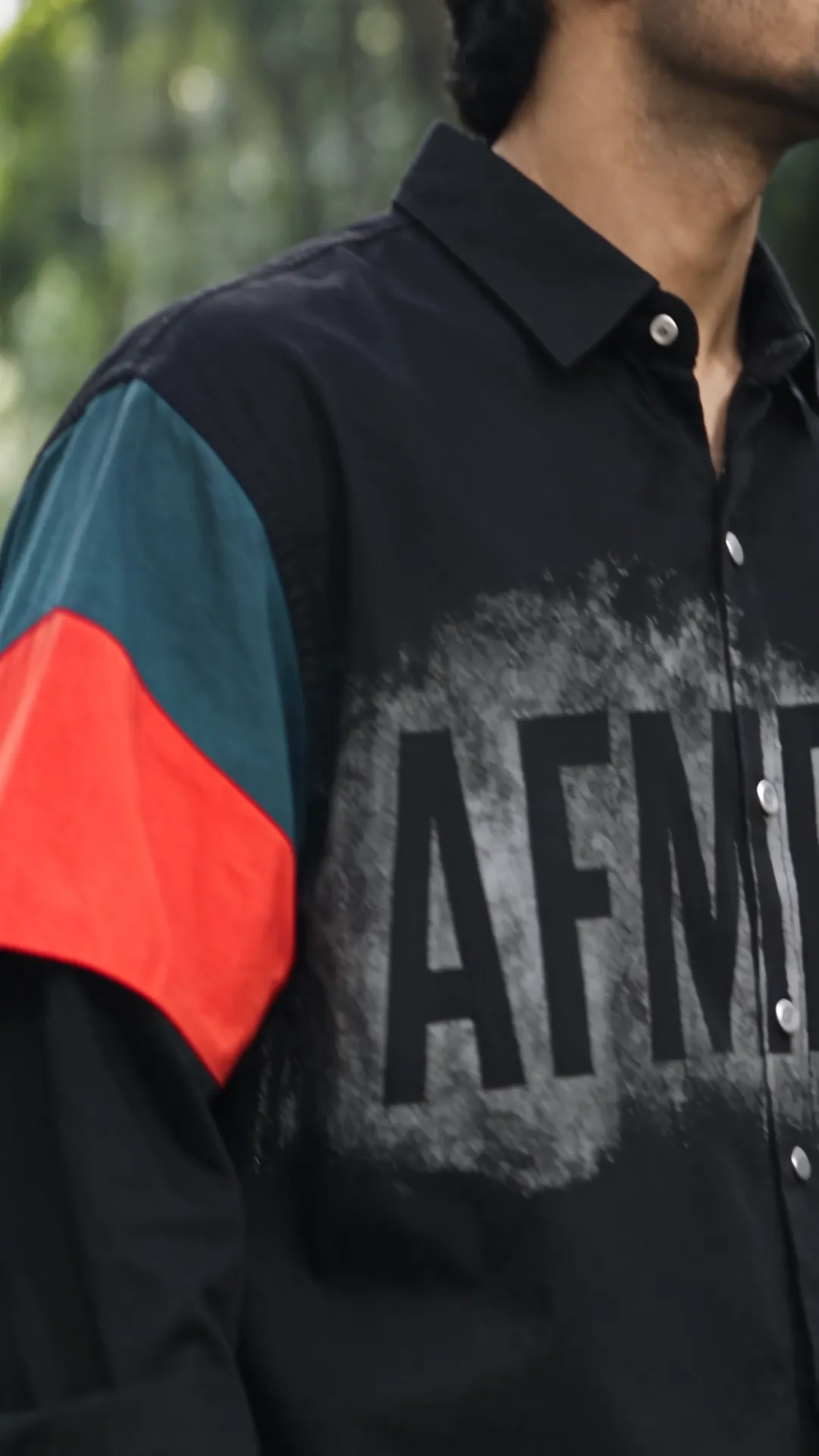 AFMRTA Colour-Block Shirt detail
