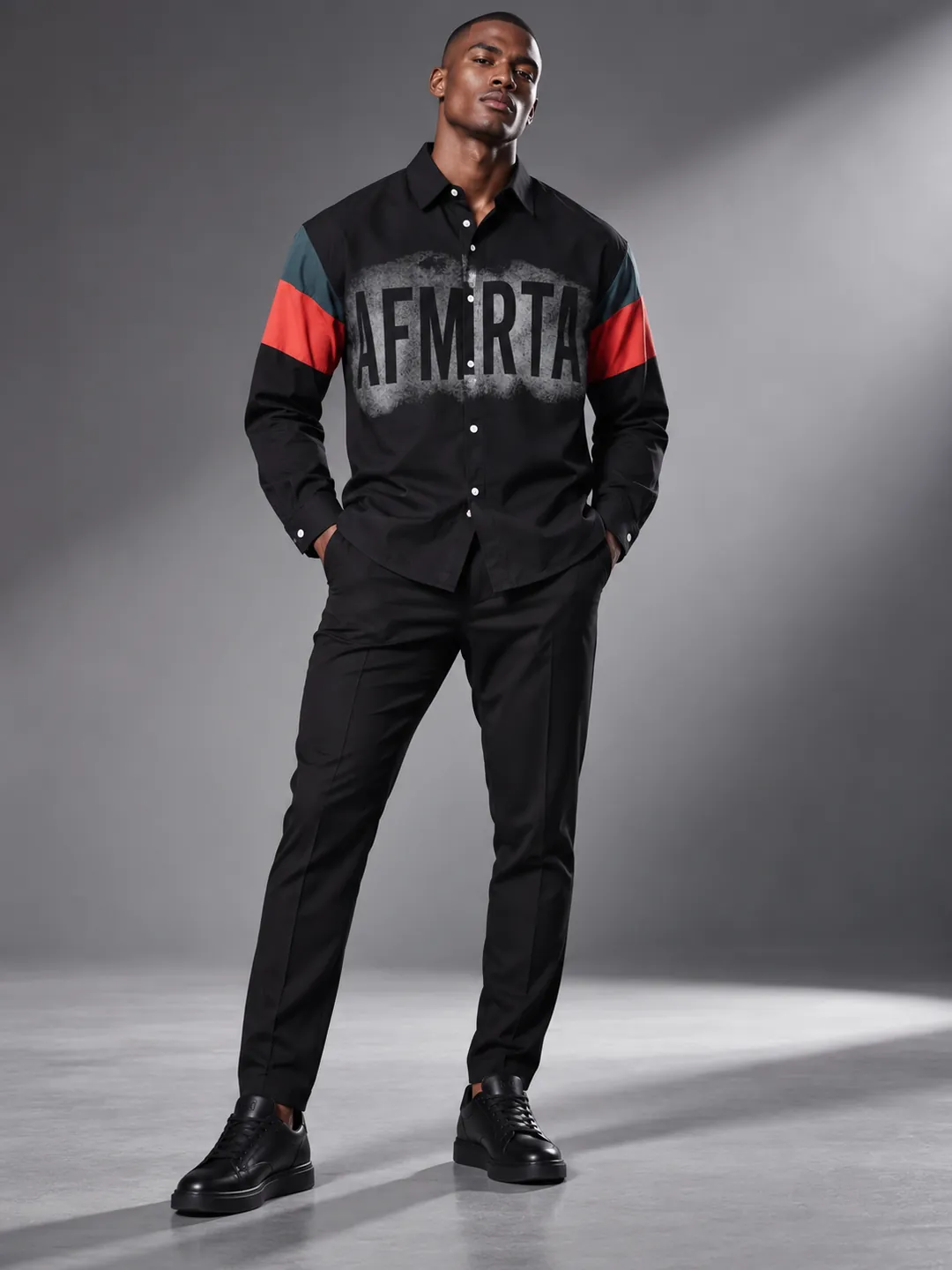 AFMRTA Colour-Block Shirt — campaign image 1