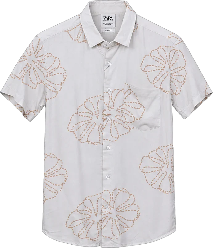 Floral Line Resort Shirt — Short Sleeve Shirt