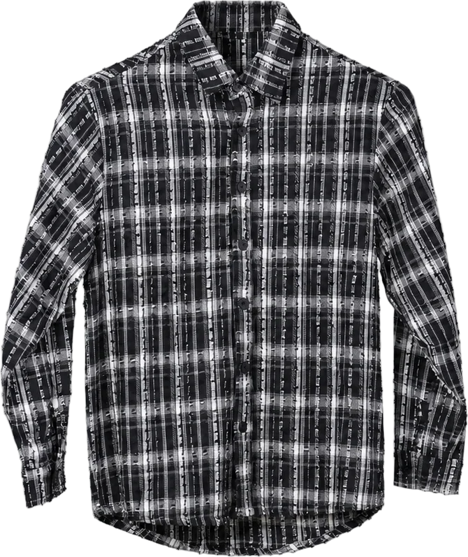 Monochrome Check Shirt — Flannel Shirt